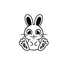 Obraz na płótnie Canvas easter bunny with eggs