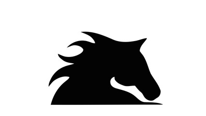 silhouette of a horse head