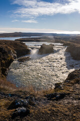 Fototapeta premium Wild river Laxa i Adaldal, North Iceland