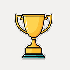 Cartoon trophy cup illustration vector art