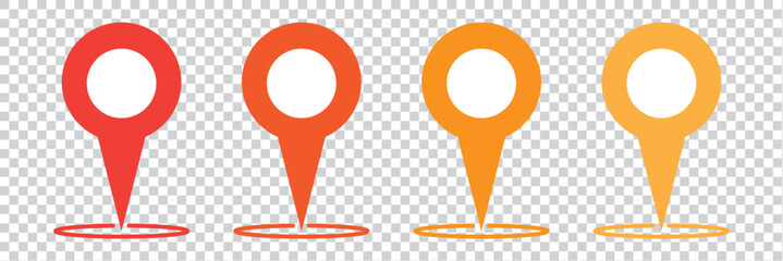 Map Location Set Icon. Map Pointer Icon. GPS Location Icon, Vector Illustration in eps 10.
