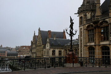 Gent old city center scenic place - Gent, Belgium