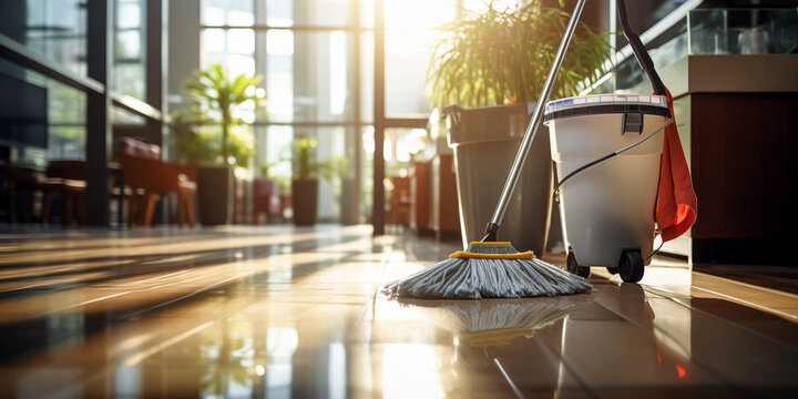 Mop and Bucket - Cleaned Office Space