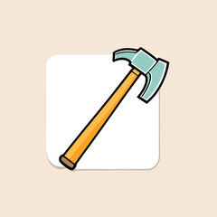 Cartoon hammer vector illustration