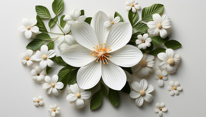 Freshness of summer blossoms in a cute floral bouquet generated by AI