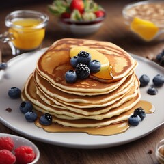 pancakes with berries