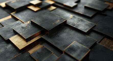 a black and gold abstract design on a high quality background