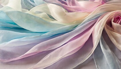 ethereal pastel ribbons flow