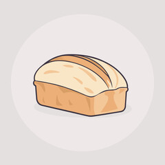 Freshly baked bread cartoon illustration vector artwork