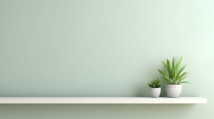 Fototapeta na wymiar room with green wall and window,, Interior wall mockup with green plantgreen wall and shelf