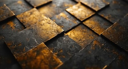 gold squares background metal wallpaper,