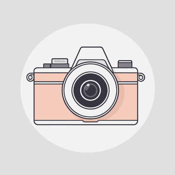 Camera icon illustration vector design photography equipment
