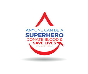 World blood donor day creative concept design. logo design Vector illustration.