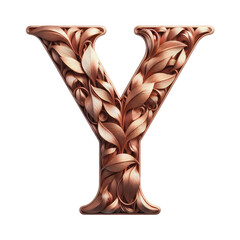 Isolated 3D Letter on a Clear PNG Canvas Generative AI 