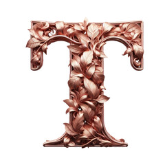 Isolated 3D Letter on a Clear PNG Canvas Generative AI 