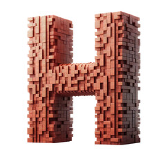 Isolated 3D Letter on a Clear PNG Canvas Generative AI 