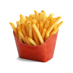 Finger Fries Box on Transparent Background, Ai Generated
