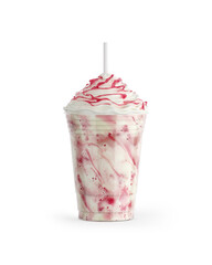 a image of a strawberry iced coffee isolated on a white background