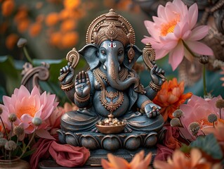 Ganesh the Elephant God A Symbol of Good Luck and Prosperity Generative AI