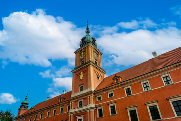 Obraz premium Royal Palace in historic Warsaw city center, Poland, October 2023.