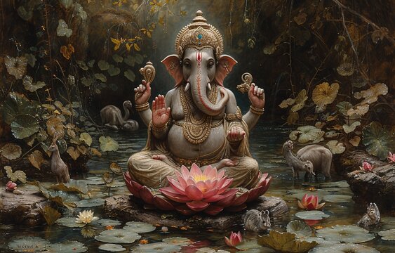 Ganesh the Guru of Good Fortune Generative AI