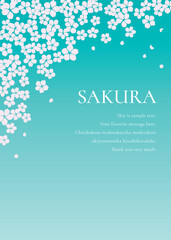 桜をモチーフにした春の背景イラスト素材