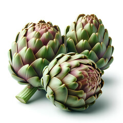 Obraz premium Fresh Artichokes isolated on white background