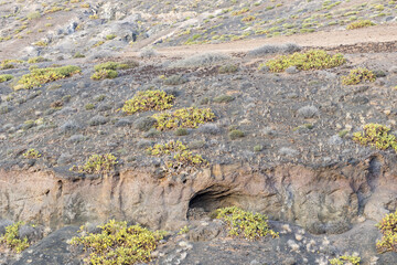 Cave in the hills in  Gran Canaria, Puerto de las Nieves, Agaete, Spain