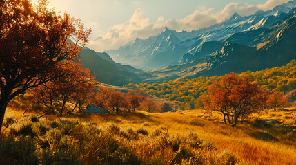A tranquil autumn landscape.
