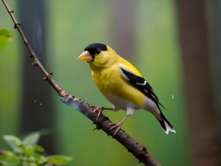 Obraz premium Beautiful bird in nature, blurry background, bird in a tropical garden