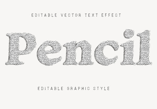Pencil Editable Text  Effect