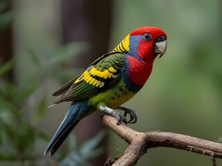 Beautiful bird in nature,  blurry background, bird in a tropical garden