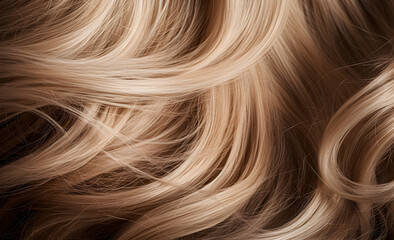 Naklejka premium Blonde hair close-up. Hair texture