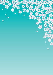 桜をモチーフにした春の背景イラスト素材