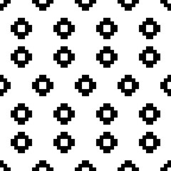 Seamless pattern. Inca crosses ornament. Ancient mosaic. Ethnical folk image. Ethnic embroidery background. Tribal wallpaper. Tribe motif. Digital paper for web design, textile print. Vector artwork