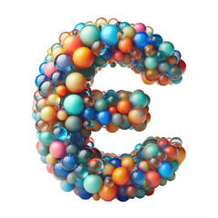 Obraz premium Isolated 3D Letter on a Clear PNG Canvas Generative AI 