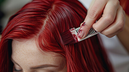 ombre balayage haircolor and haircut concept, 