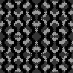 Seamless pattern. Figures, squares, crosses. Ancient backdrop. Tribe motif. Simple shapes ornament. Ethnic background. Tribal wallpaper. Digital paper, web design, textile print, abstract. Vector