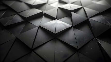 Fototapeta na wymiar .3D Gray Geometric relief abstract background in the form of protruding triangles and rhombuses