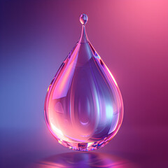 Holographic fluid liquid drop illustration