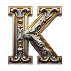 Isolated 3D Letter on a Clear PNG Canvas Generative AI 