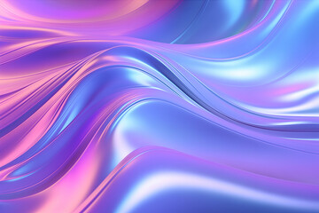 Purple gradient liquid holographic background. Soft abstract marble waves 3d smooth texture.