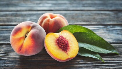 Fototapeta na wymiar peach fruit isolated