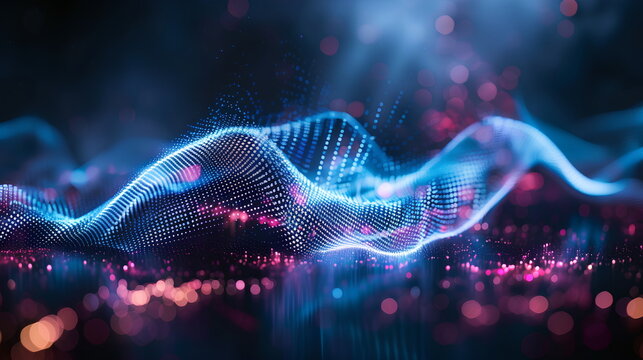 Abstract digital wave tech - Powered by Adobe