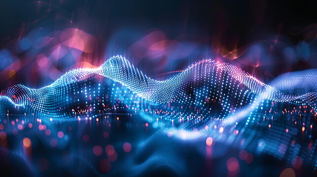 Abstract digital wave tech