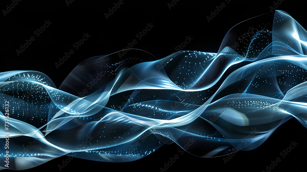 Canvas Prints abstract digital wave tech