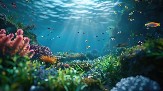 Underwater sea ocean background photo