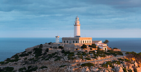 Leuchtturm am Cap Formentor, Mallorca, Balearen, Spanien