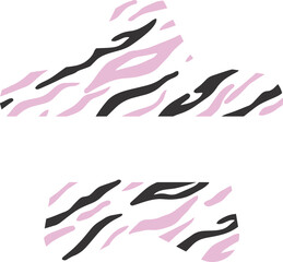 Animal Print Star Shape Sticker