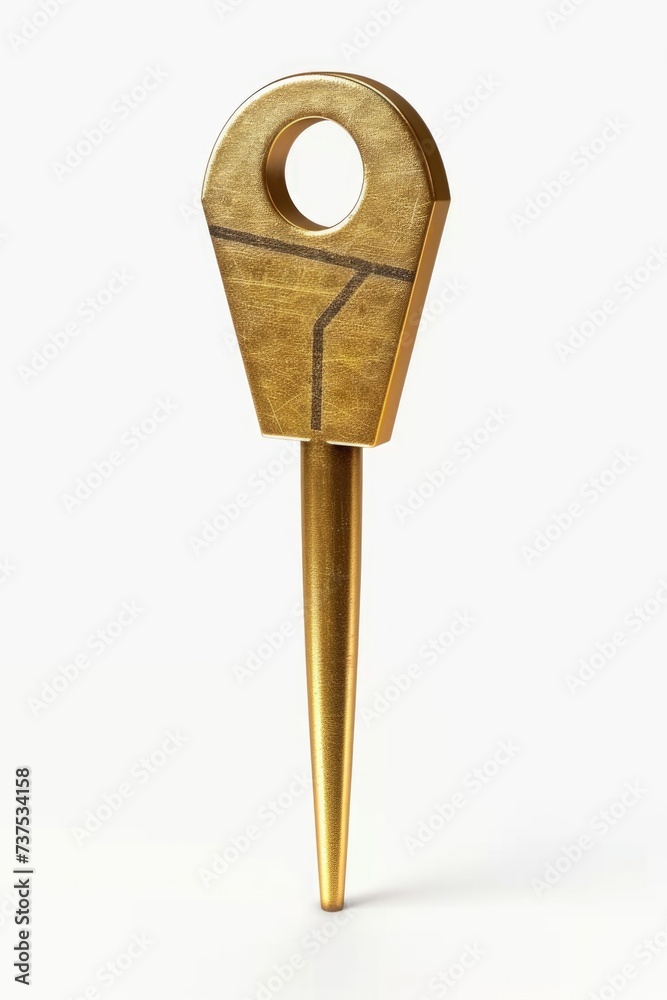 Fototapete A gold object with a hole in the middle. Perfect for adding a touch of elegance and uniqueness to any design